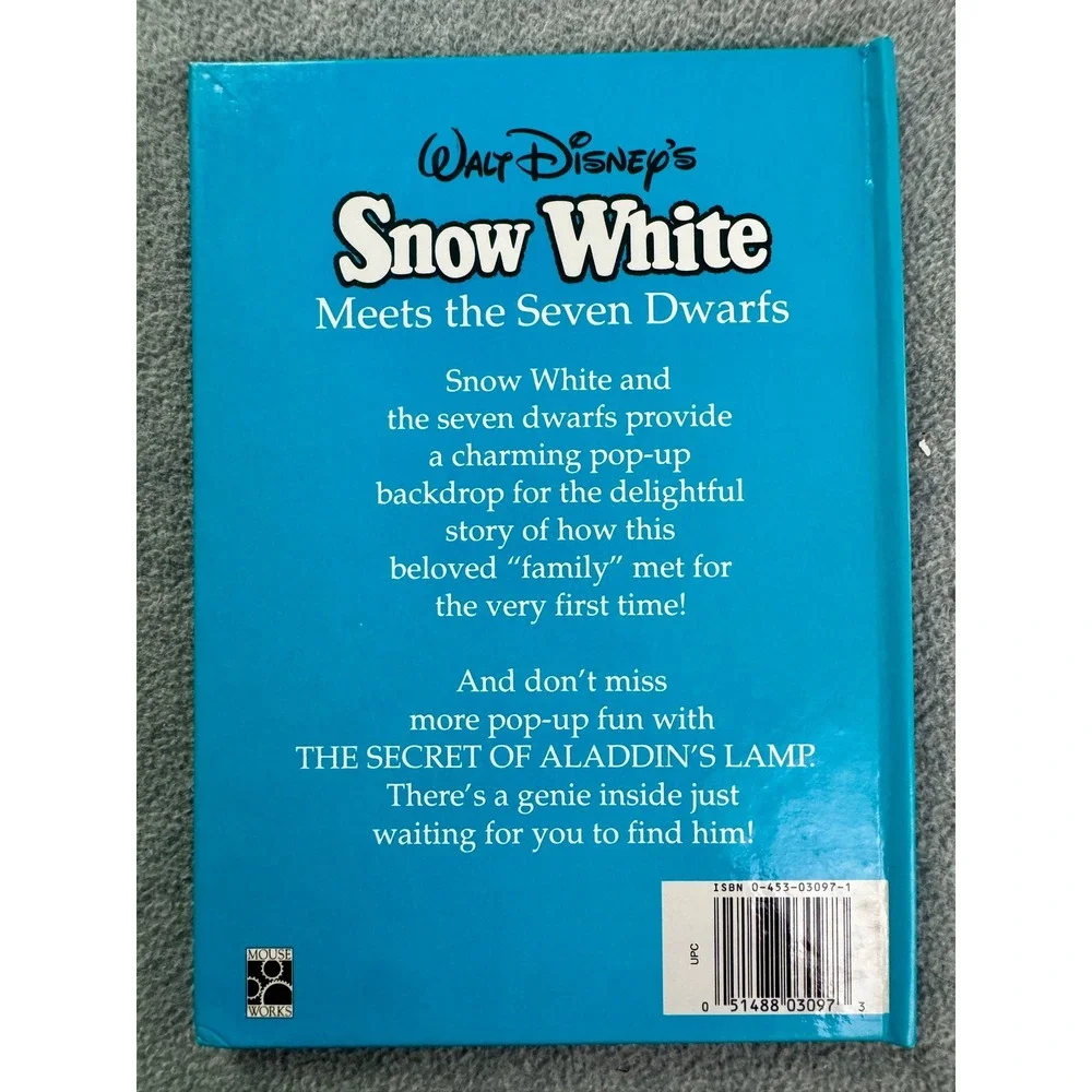 Walt Disney Snow White Meets the Seven Dwarfs Pop-Up Storybook Mouse Works 1990s